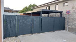 Krídlová brána s 3D plechom